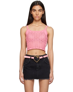 Розовая майка с сердечками Blumarine