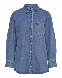 Рубашка, Средне-синий деним Pieces