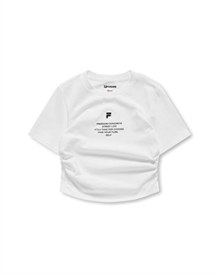 Популярная уличная коллекция SS23 Кроп-топ женский стандартный белый Fila fusion