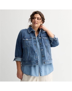 Джинсовая куртка больших размеров, цвет medium wash Sonoma goods for life