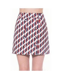 Женская юбка со шлевками, цвет red geo Alexia admor