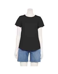 Женская адаптивная повседневная футболка с коротким рукавом, цвет pitch black Sonoma goods for life