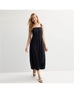 Миниатюрное макси-платье с защипами Petite pintuck tank, цвет pitch black Sonoma goods for life