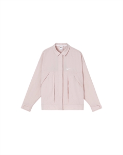 Женская застегивающаяся на молнию вязаная свободная куртка с воротником розовый, Oxford Pink Nike