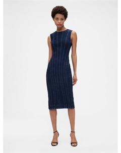 Джинсовое платье STUDIO SEAMED DRESS DARK THOMAS, черный Gap