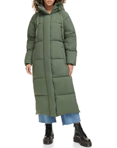 Женская парка удлиненная с капюшоном, зеленый Levi's®