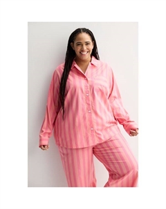Рубашка для сна "бойфренд" больших размеров из тканого материала, цвет pink orange stripe Sonoma goods for life