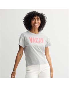 Женская футболка свободного кроя с графическим принтом, цвет gray vacay graphic Sonoma goods for life