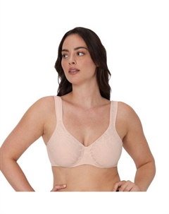 Самый крутой разглаживающий минимизирующий бюстгальтер на косточках df4584, цвет sandshell lace Bali