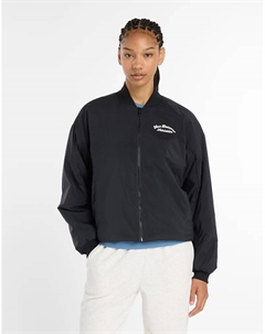 Куртка-бомбер Linear Heritage из плетеной ткани черного цвета New balance