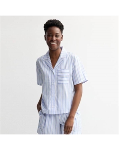 Женская тканая пижама с короткими рукавами, цвет blue white stripe Sonoma goods for life