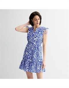 Женское платье-хенли с завязками на плечах, цвет royal blue palm Sonoma goods for life