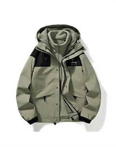 Водонепроницаемая ветровка защита от ветра дышащая и утепленная унисекс, Light Army Green (3-in-1) Jeep spirit