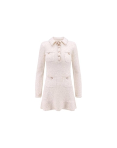 Женское платье с длинными рукавами белое Self-portrait