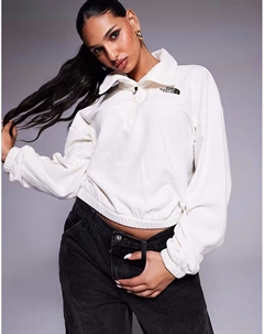 Флисовая кофта оверсайз Glacier с застежкой-молнией 1/2 цвета «кремовый» The north face