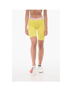 Велосипедные шорты из хлопкового эластичного материала с логотипом на ленте, желтый Dsquared2