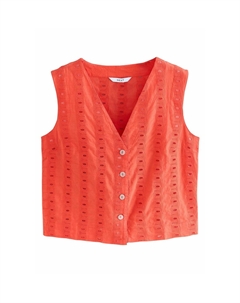 Жилет REGULAR FIT - BRODERIE, красный Next