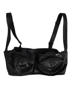 Бюстгальтер Black Silk Underwired Balconette Bra Underwear, черный Dolce&gabbana