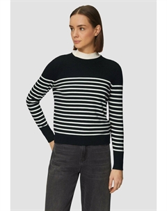 Свитер GESTREIFTER PULLOVER, черный S.oliver