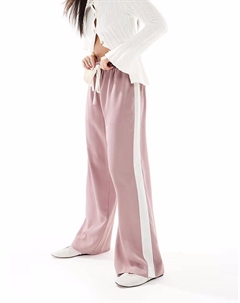 Брюки с контрастной вставкой розового цвета Asos design