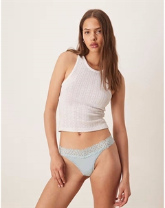 Трусики-стринги CK Attraction светло-голубого цвета Calvin klein