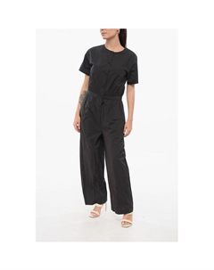 Платье Short Sleeved Poplin Cotton Jumsuit, черный Woolrich