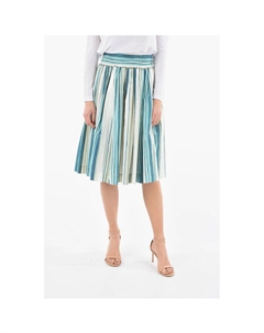 Полосатая юбка-клеш из хлопка Popeline, синий Woolrich