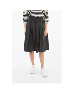 Юбка-клеш из хлопка Popeline с завязками на талии, черный Woolrich