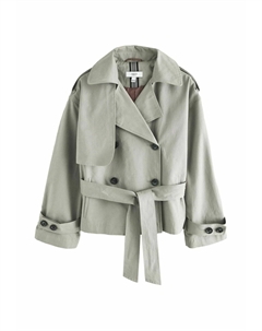 Летняя куртка BELTED CROPPED, серый Next