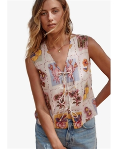 Жилет REGULAR FIT - VEGETABLE EMBROIDERED PATCHWORK, бежевый Next