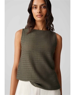 Топ SLIM FIT CROCHET, оливковый Opus