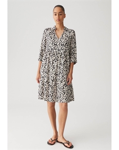 Повседневное платье REGULAR A-LINIE 3/4 SLEEVE PRINT VOLANTS, черный Opus