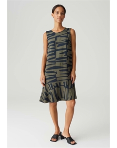 Повседневное платье RELAXED FIT MIDI PRINT VOLANT, оливковый Opus