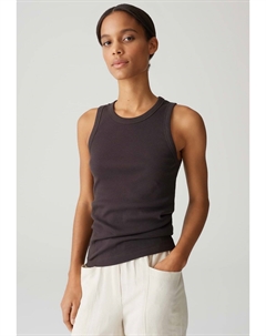 Топ SLIM FIT RIB, коричневый Opus