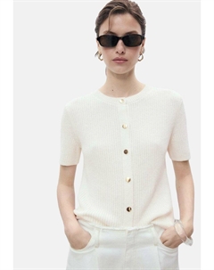 Кардиган SHORT-SLEEVED, кремовый Mango