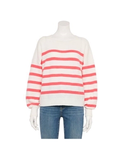 Миниатюрный свитер с рукавами-фонариками, цвет ivory neon stripe Sonoma goods for life