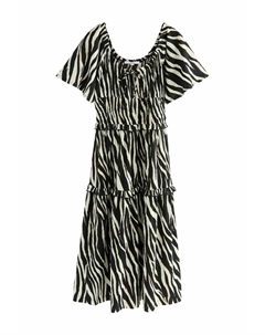 Платье из джерси SHORT SLEEVE TIE FRONT TEXTURED - Maxi dress, черный Next