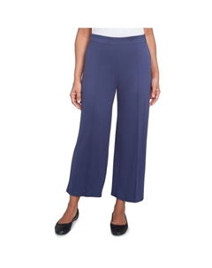 Женские плиссированные брюки широкого кроя, цвет marine blue Alfred dunner