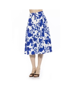 Женская юбка миди Maya с застежкой на пуговицы спереди, цвет blue floral Alexia admor