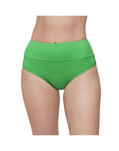 Женские плавки-брифы с высокой талией в рубчик, цвет palm Eco beach