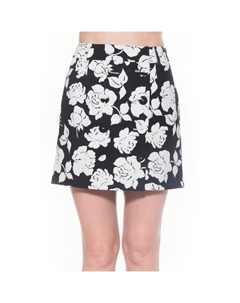 Женская юбка со шлевками, цвет black white floral Alexia admor