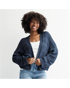 Детский кардиган с фактурной вязкой, цвет cyclone blue So