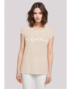 Футболка с принтом HERZSCHLAG BERGE WANDERN, песочный F4nt4stic