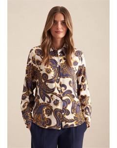 Блузка на пуговицах SCHWARZE ROSE, синий Seidensticker