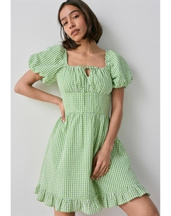 Повседневное платье REGULAR FIT - PUFF SLEEVE MILKMAID, зеленый Next