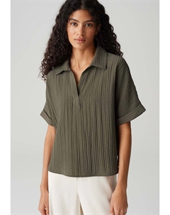 Блуза LOOSE FIT CRINKLE, оливковый Opus