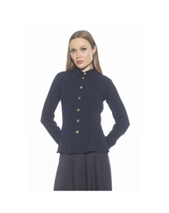 Женская рубашка Leland с воротником-стойкой и широкими манжетами, синий Alexia admor