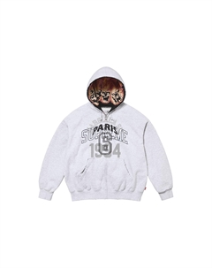 MM6 Maison Margiela Толстовка с капюшоном на молнии, Серый Белый/Пепельно-серый Supreme