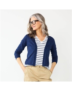 Маленький кардиган с открытым передом, синий Croft & barrow