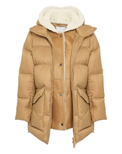 Пуховик, коричневый Yves salomon